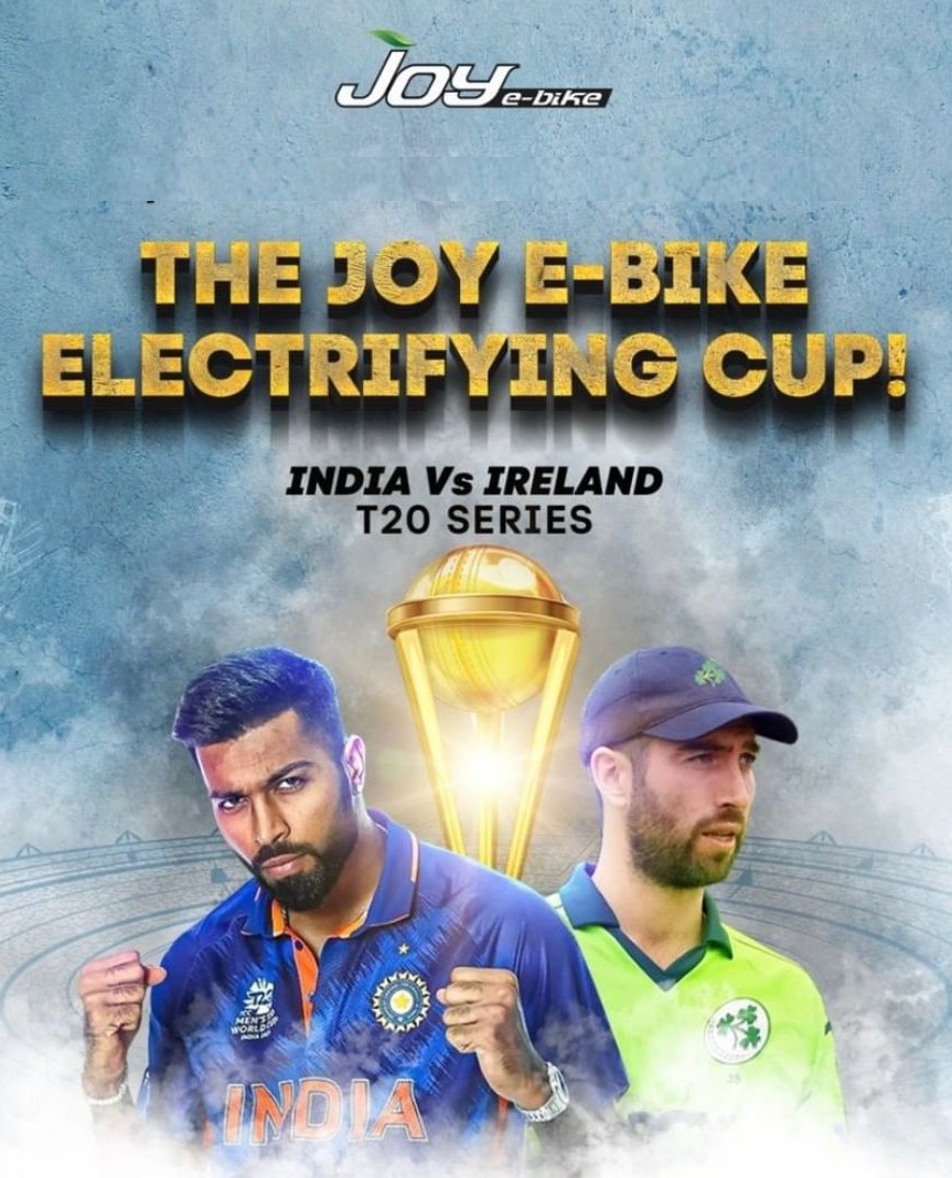 Joy-e-bike is India-Ireland T20 Official Sponsor