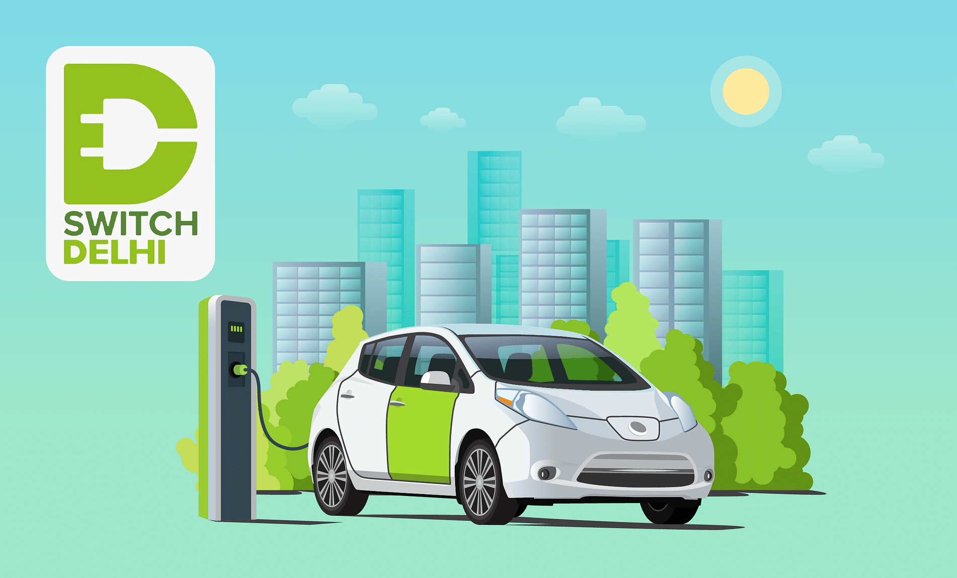 Delhi Govt  set up charging stations basis EV density. 