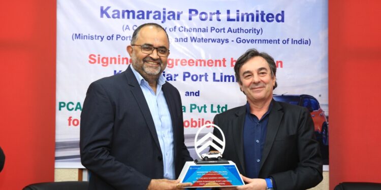 “CITROËN India signs MOU with Kamarajar Port   (Ennore) to commence exports of New C3.