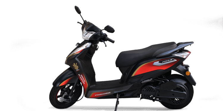 Ampere, the Official EV Partner of Royal Challengers Bangalore, launches limited edition RCB-themed Ampere Primus electric scooter