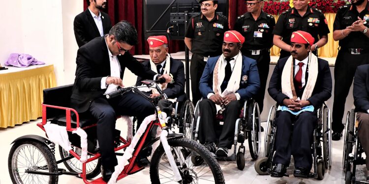 AutoNxt donated its newest model of electric tricycles to paraplegic Army brothers on federation day of FII-TMA