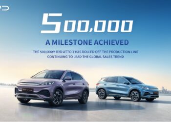 BYD rolls its 500,000th  ATTO 3 off the production Line