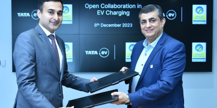 Bharat Petroleum and Tata Passenger Electric Mobility collaborate to setup 7000 chargers