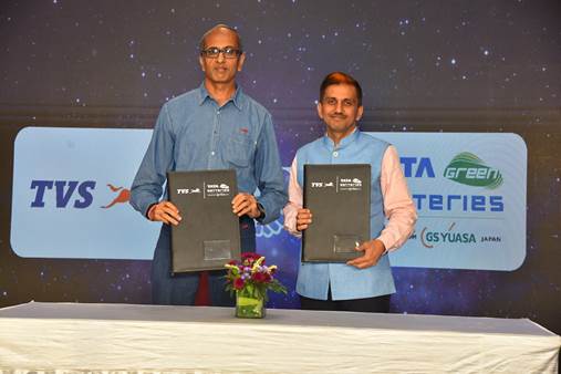 Tata AutoComp GY Batteries signs After-Market Tie-Up Agreement with TVS Motor