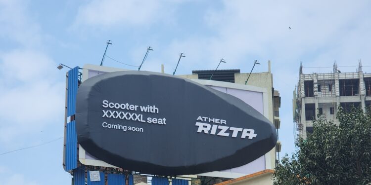 Ather Teases its upcoming Family Scooter, Ather Rizta with XXXXXXL Seat