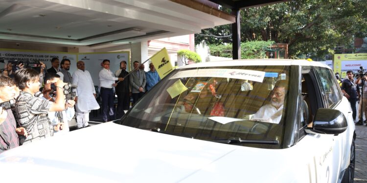 JK Tyres constitution club car rally marches for road safety