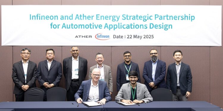 Ather-Infineon partnership to provide access to microcontrollers and automotive-grade sensors.