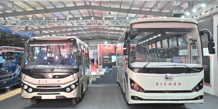 Eicher Showcases Electric Intercity Bus and Premium Maxicab at PRAWAAS 5.0