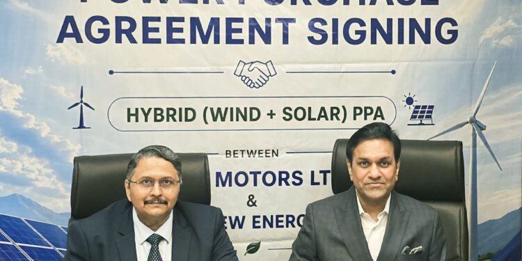 Tata Motors Signs PPA with Welspun Renewable Energy for 86 MW Hybrid Green Power Project