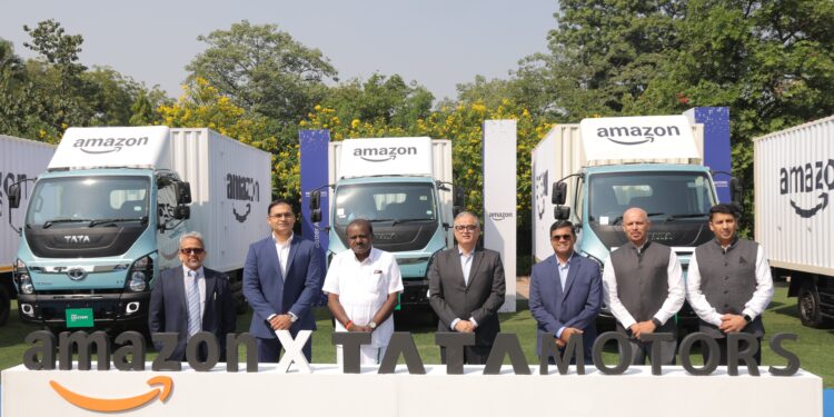 Amazon Collaborates with Tata Motors to Deploy 3,000 Electric Trucks in Its Transportation Network in India